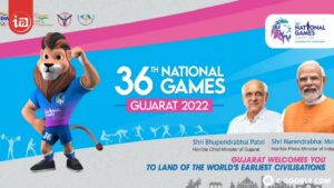 InsideBuzzs 2022 09 29T111215.381 भारतीय खेलों के बढ़ने से राष्ट्रीय खेलों का कद बढ़ा,बुधवार को राष्ट्रीय खेलों के उद्घाटन समारोह की पूर्व संध्या पर एक ड्रोन शो