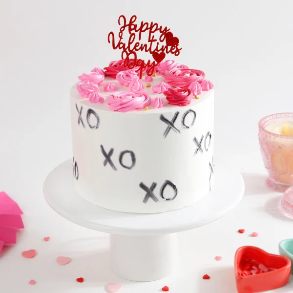 Valentine Love XO XO Cream Cake